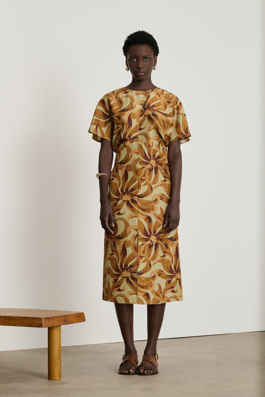Ella dress - Orange/Clay - Silk - Women