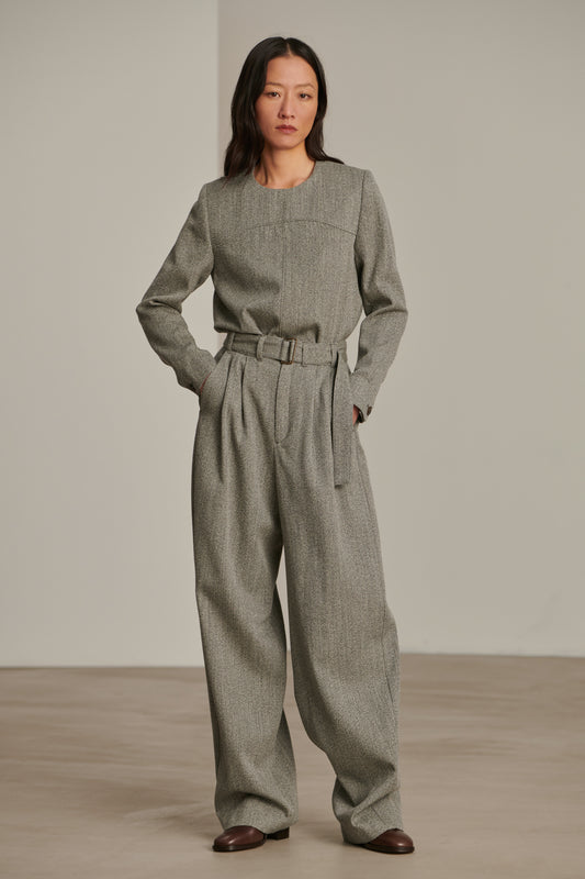 Clarisse shirt - Heathered Grey - Wool - Women