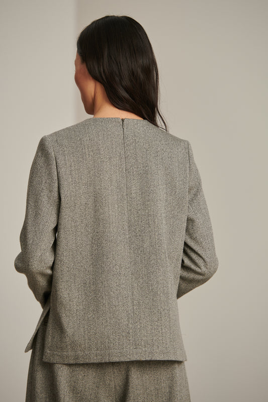 Clarisse shirt - Heathered Grey - Wool - Women