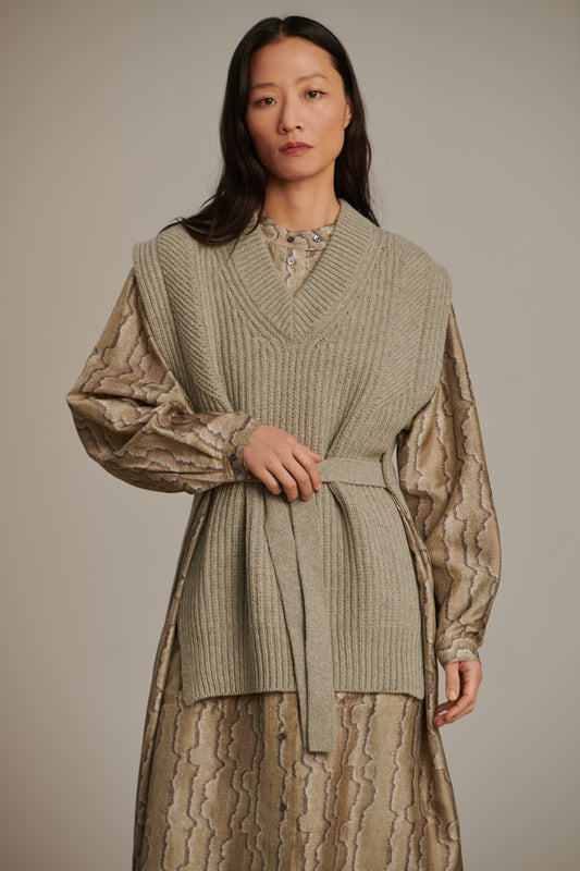 Costa Pullover - Marl Grey - Wool - Women