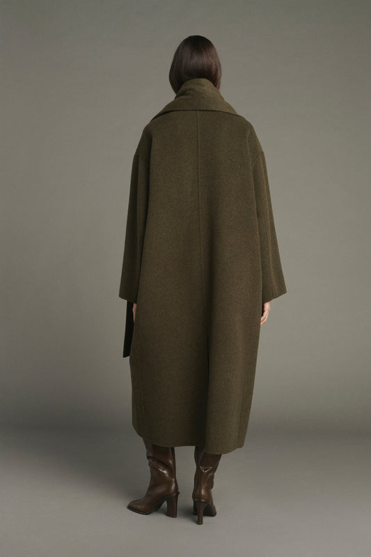 Finn coat - Khaki Marl - Wool - Women