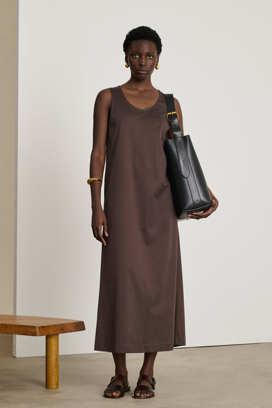Delia Dress - Brown - Cotton - Women
