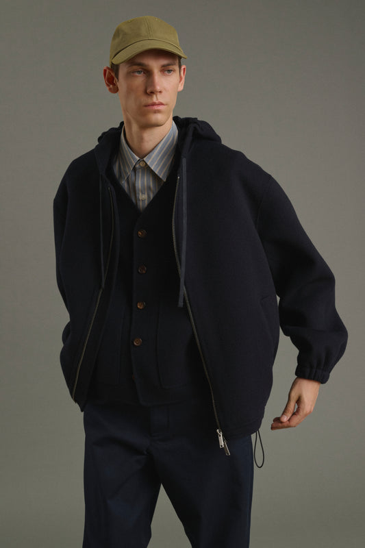 Jacket Max - Deep Navy - Double-Faced - Men