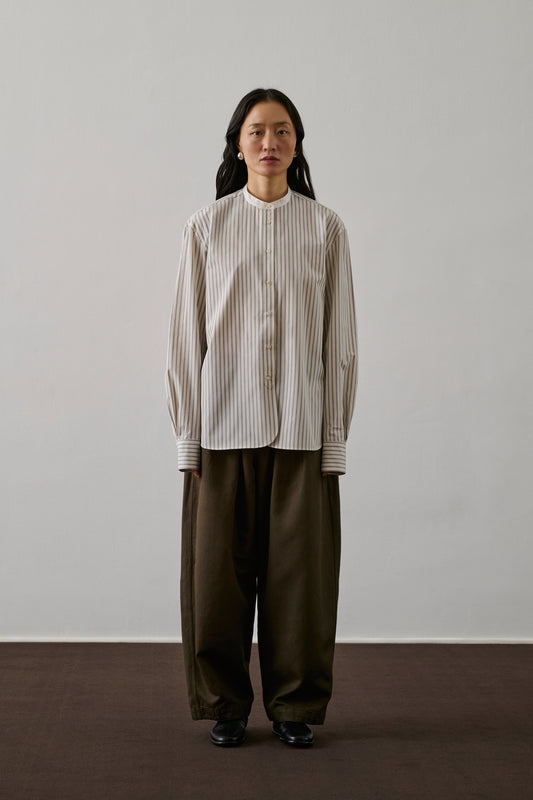 Chemise Bermudes - Blanc Cassé/Noir - Coton - Femme