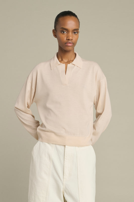 Fleming pullover - Powdery Pink - Merino Wool - Women