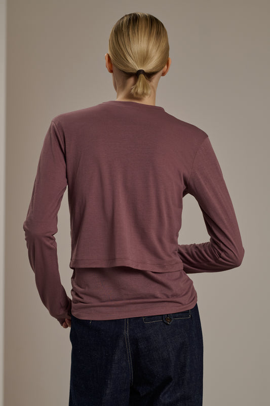 Barbara T-Shirt - Rosewood - Cotton - Women