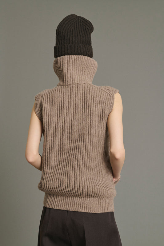 Jacket Kristen - Beige Chiné - Merino Wool - Women
