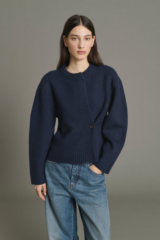 Galileo Cardigan - Navy - Merino Wool - Women