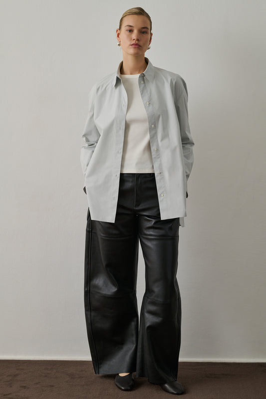 Pantalon Fares - Noir - Cuir - Femme