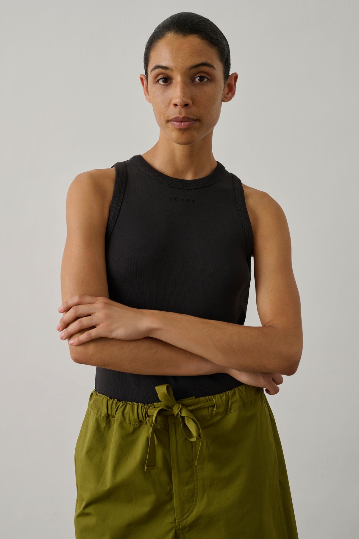 Débardeur Dolly - Charbon - Coton - Femme vue 2