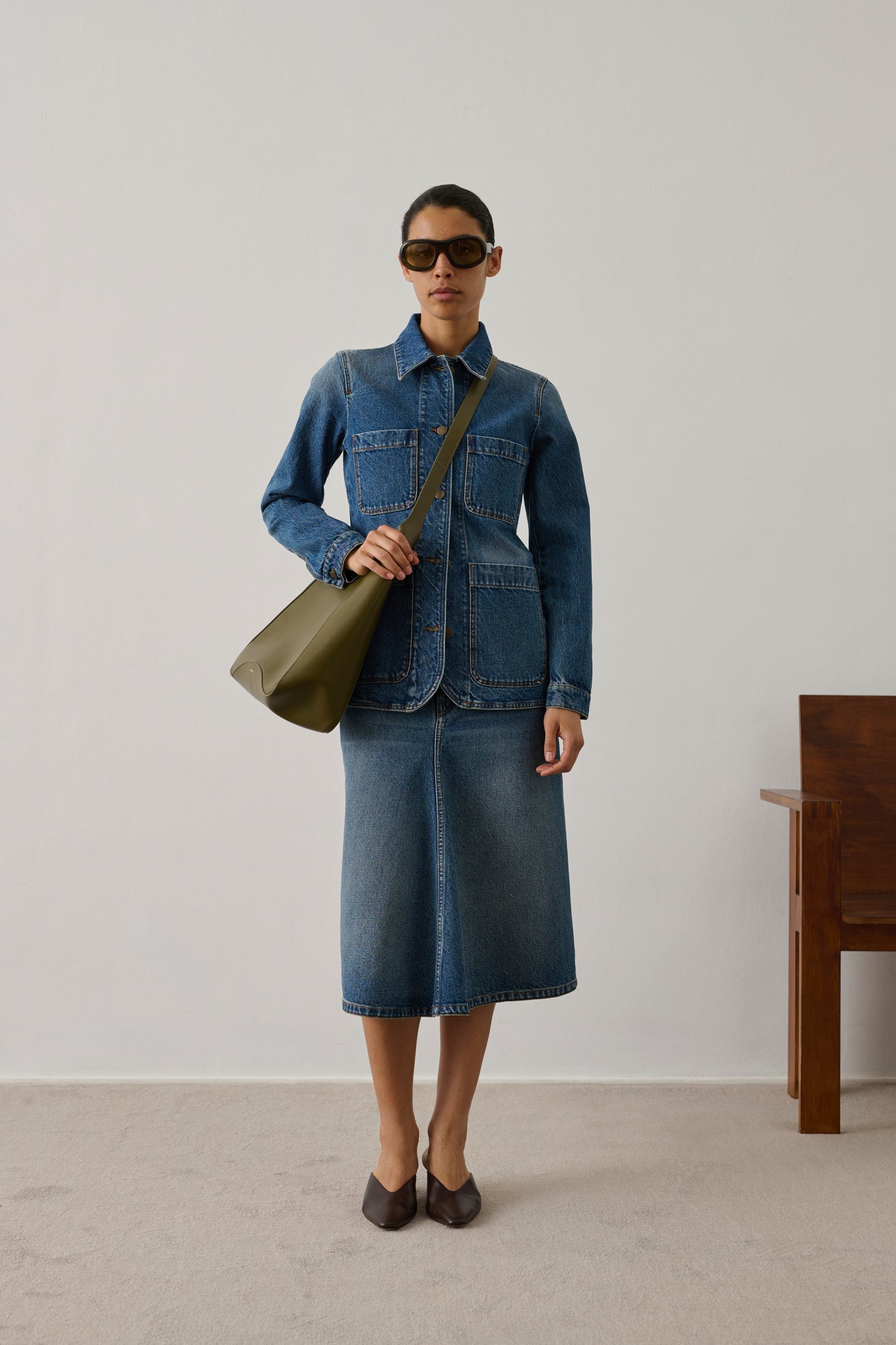 Jupe Halo - Bleu - Coton - Femme