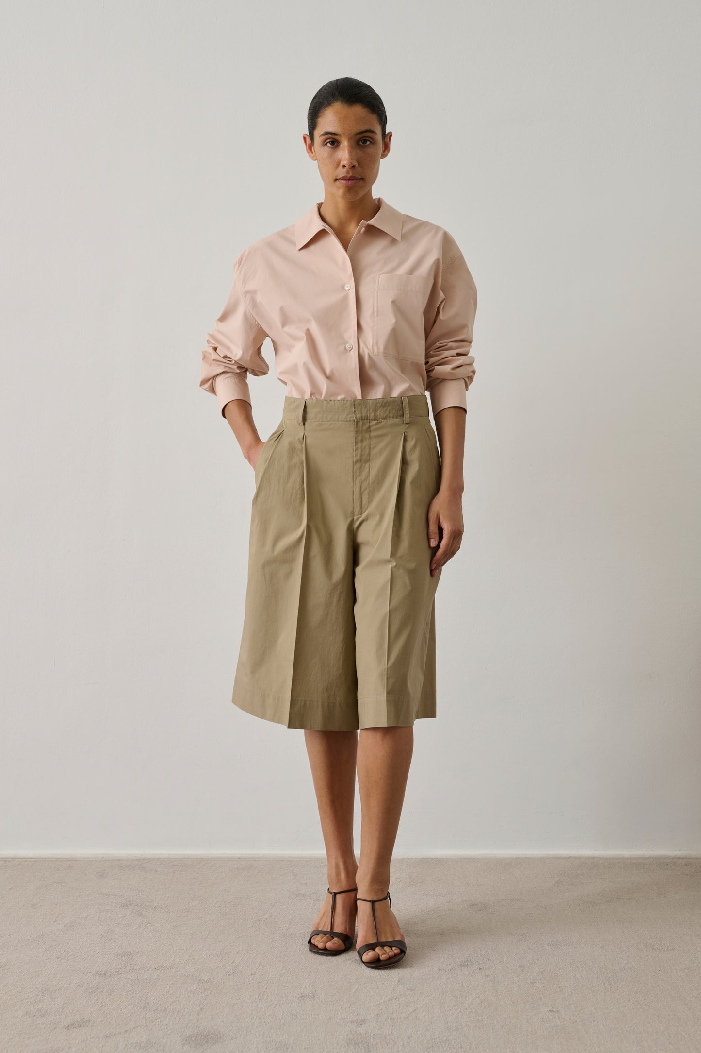 Imogen Bermuda shorts - Sand - Cotton - Women