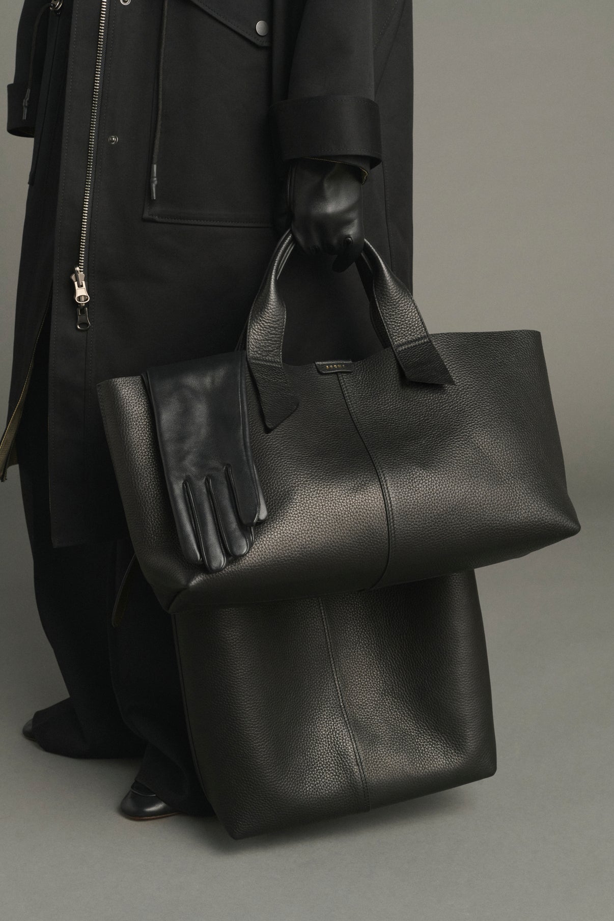 Suave bag - Noir Cuir Grainé Baguette - Soeur vue 2