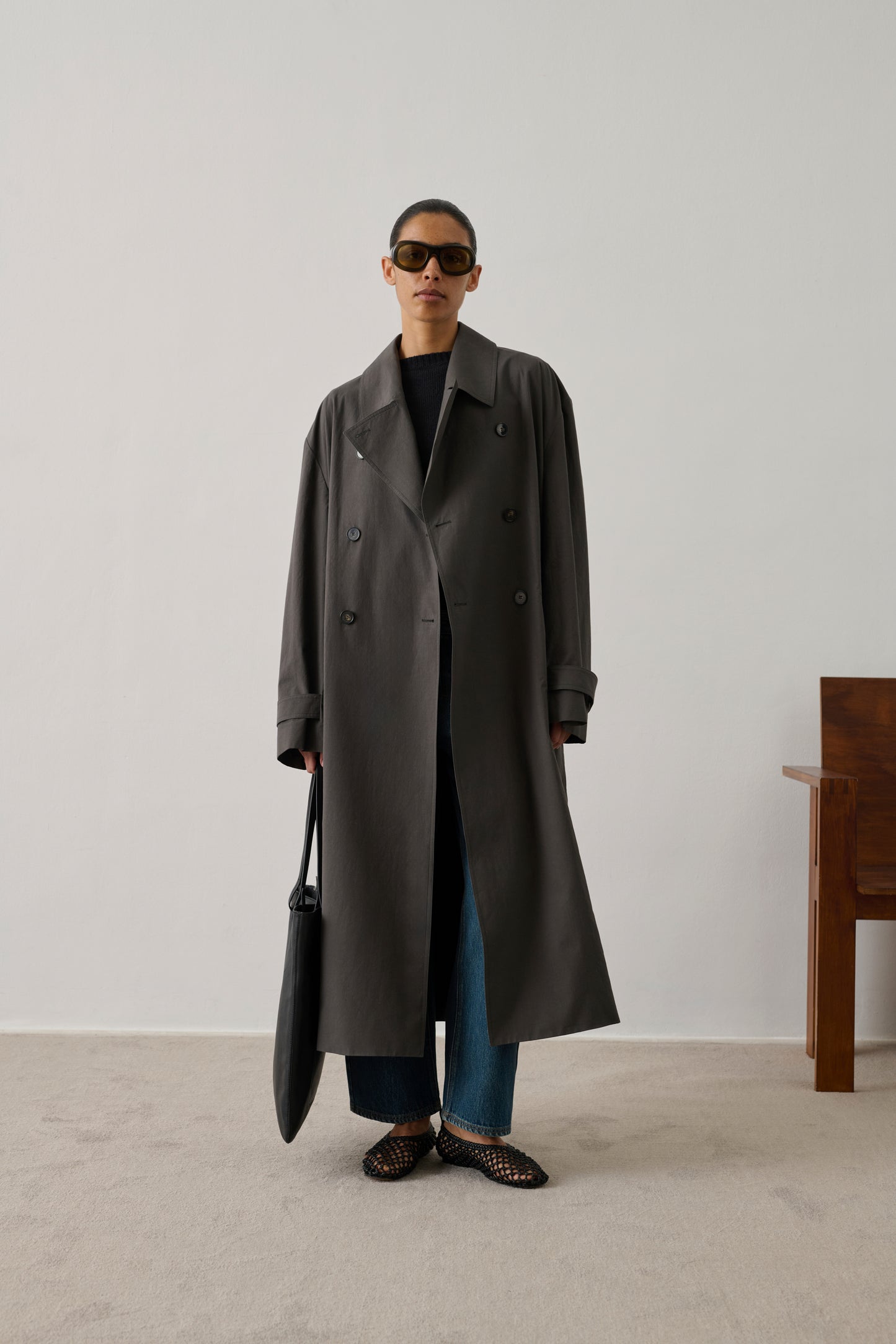 Helio Trench - Dark Anthracite - Cotton - Women