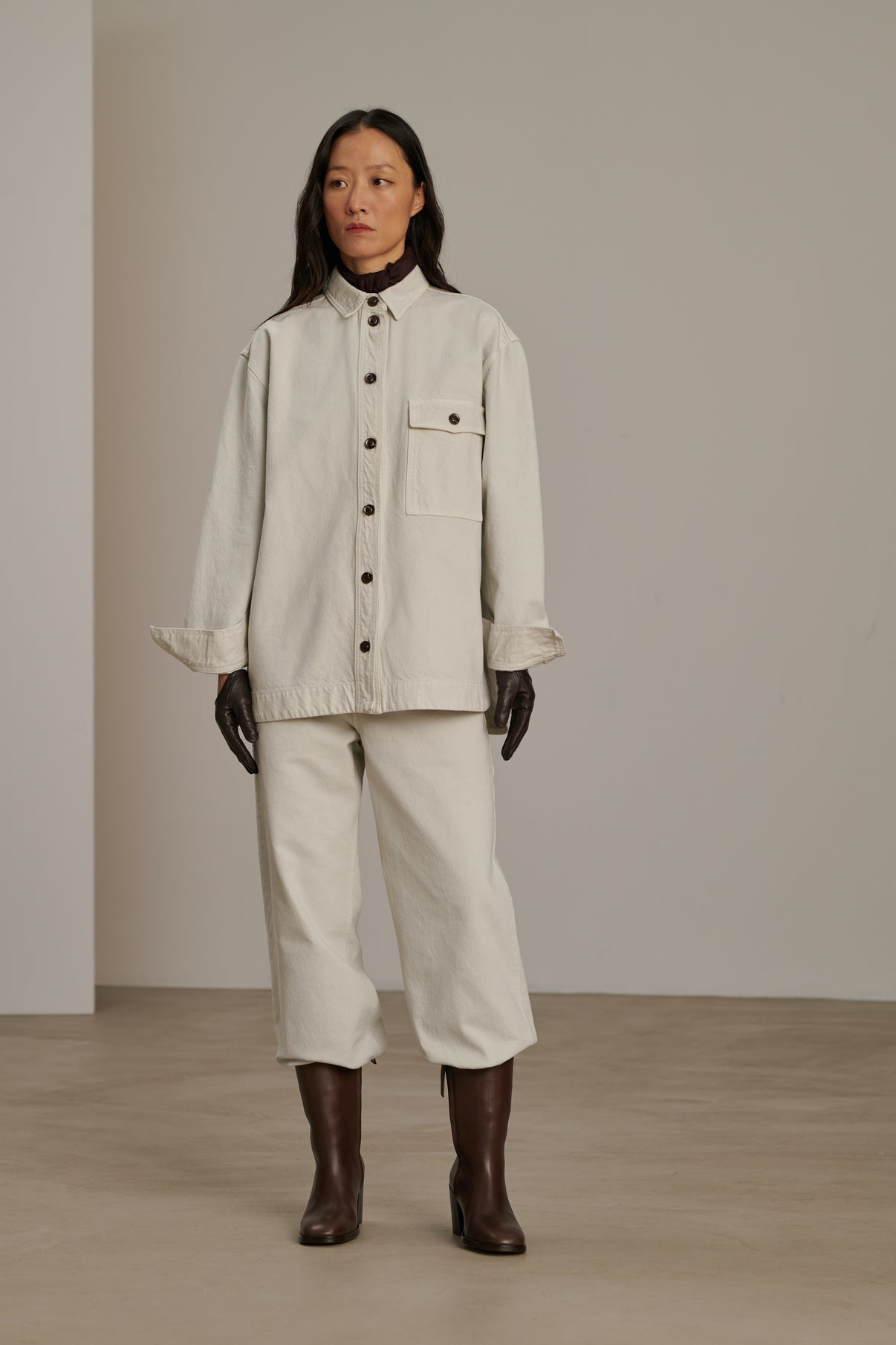 Chemise Cadet - Craie - Coton - Femme vue 1