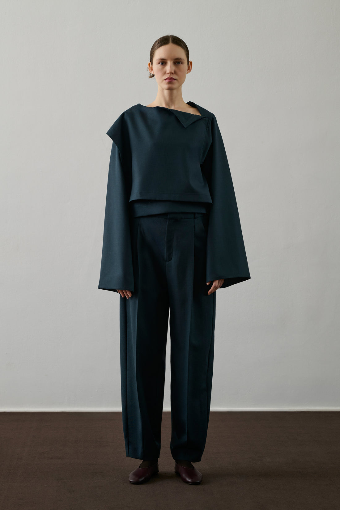 Blouse Eva - Pétrole - Laine - Femme