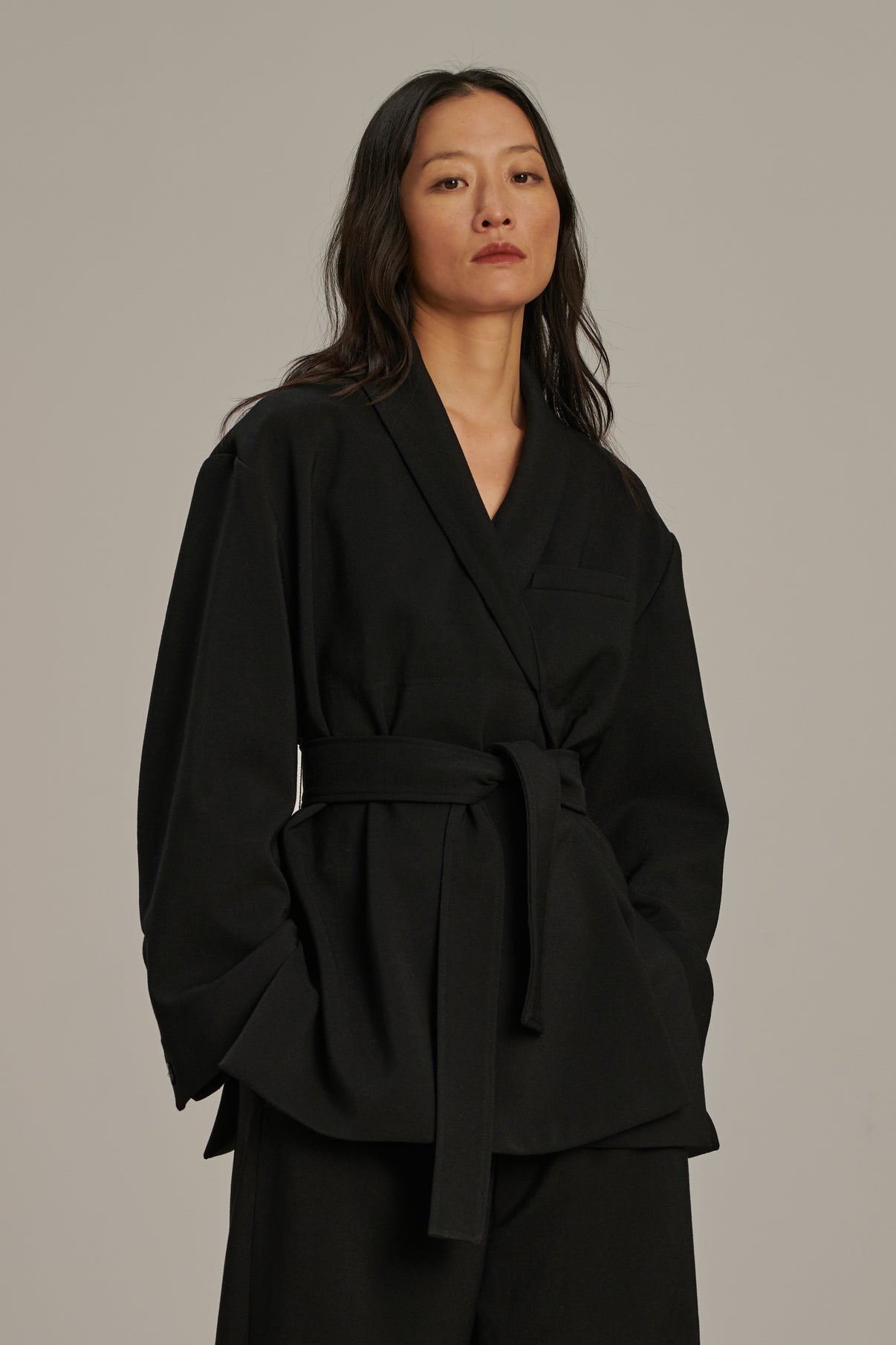 Veste Come - Noir - Laine - Femme vue 1