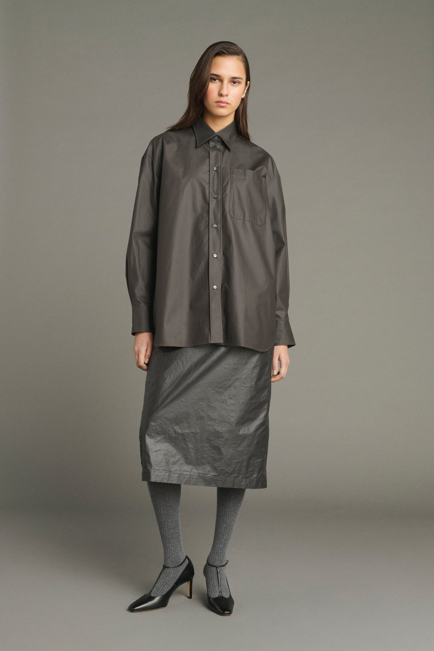 Carlotta Shirt - Dark Brown - Cotton - Women