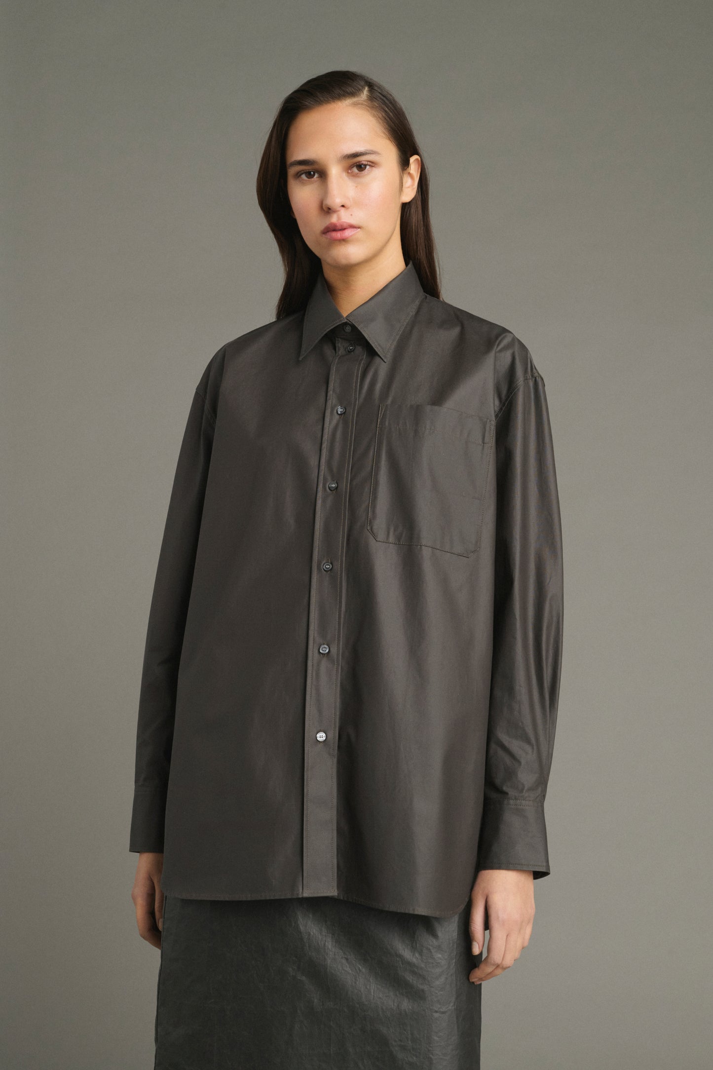 Carlotta shirt - Dark brown - Cotton - Women