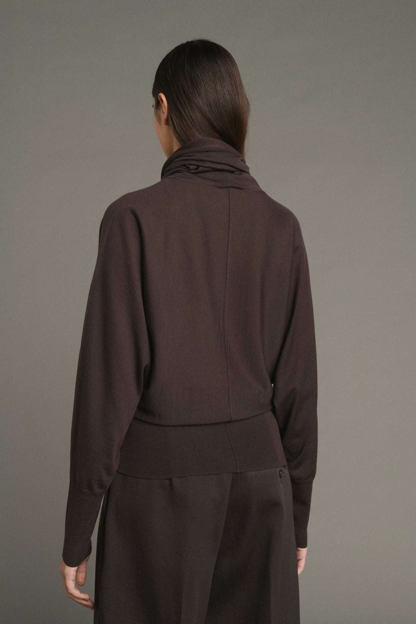 Pullover Lindsay - Chocolate - Merino Wool - Women