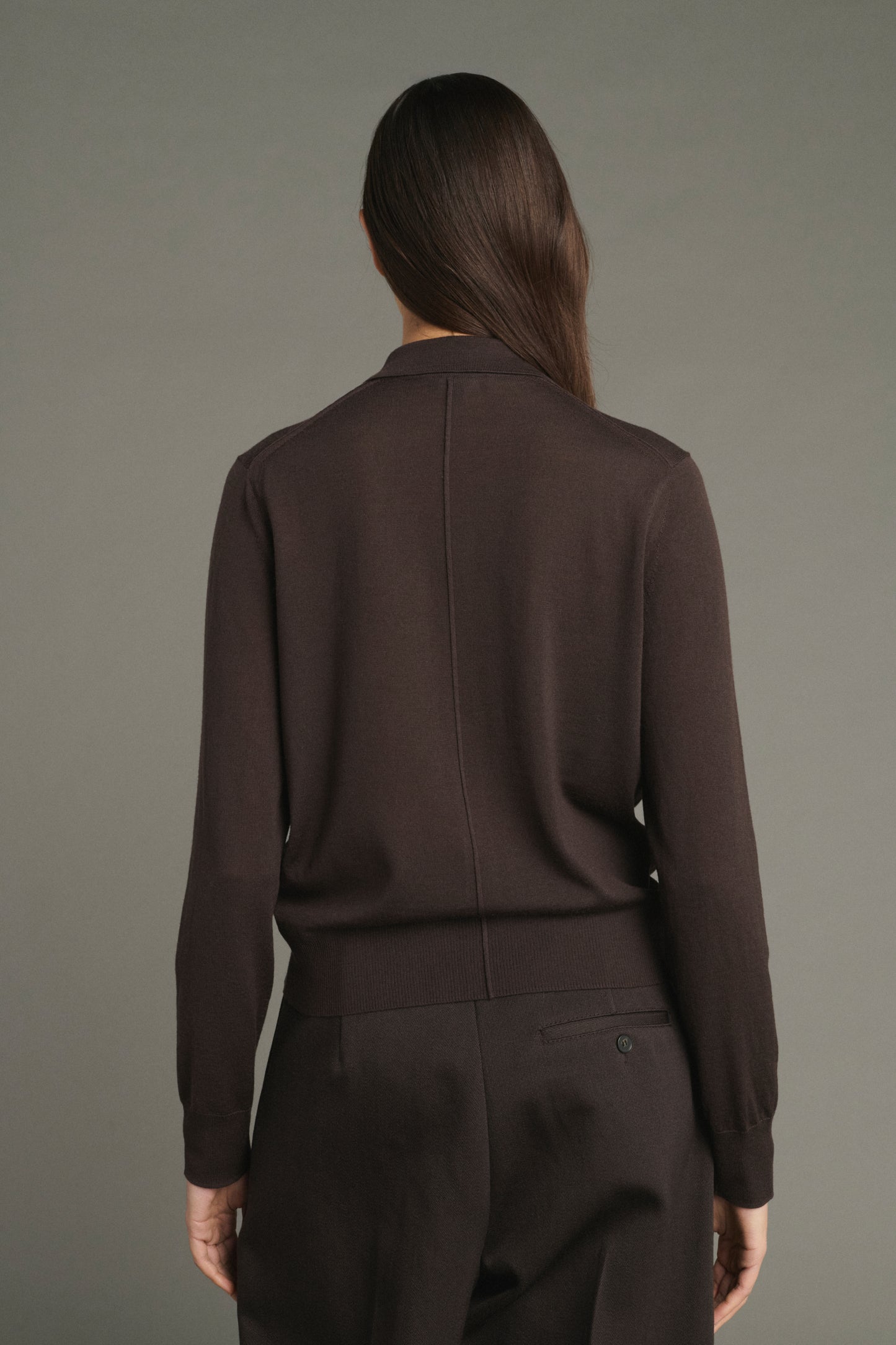 Hailey Cardigan - Chocolate - Merino Wool - Women
