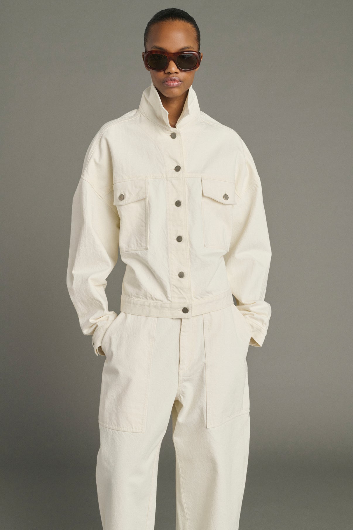 Lys jacket - Ecru - Cotton - Women vue 5