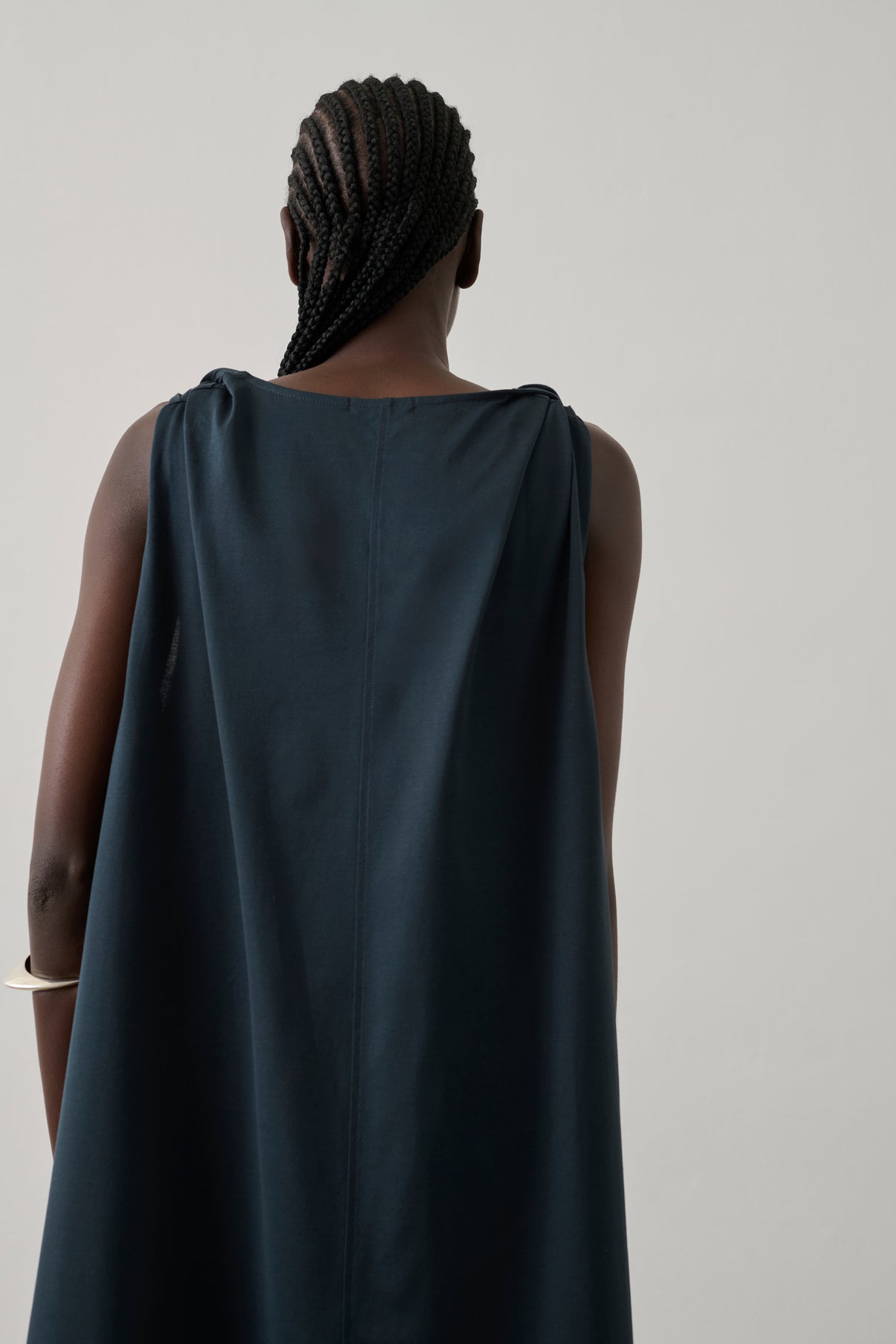 Debby dress - Teal - Cotton - Women vue 3