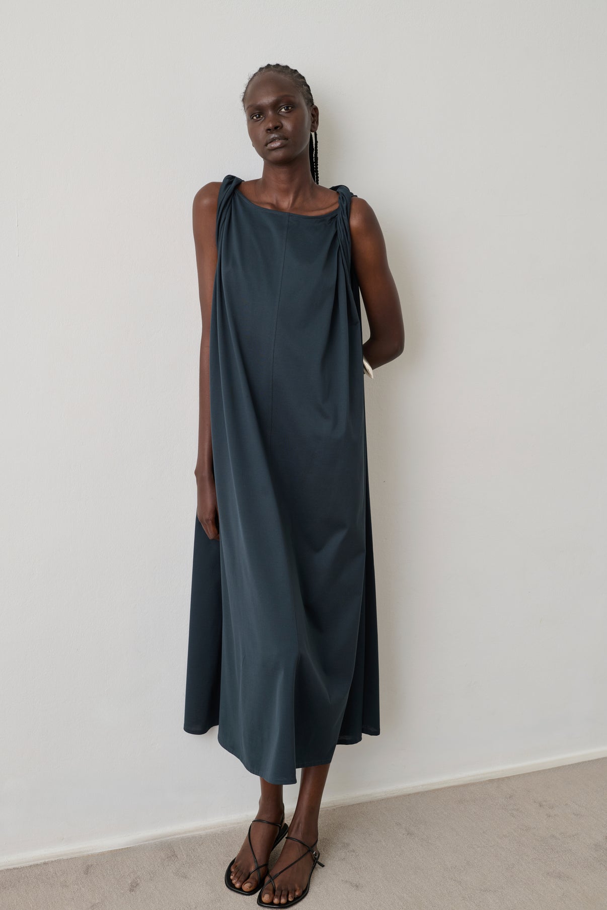 Debby dress - Teal - Cotton - Women vue 1