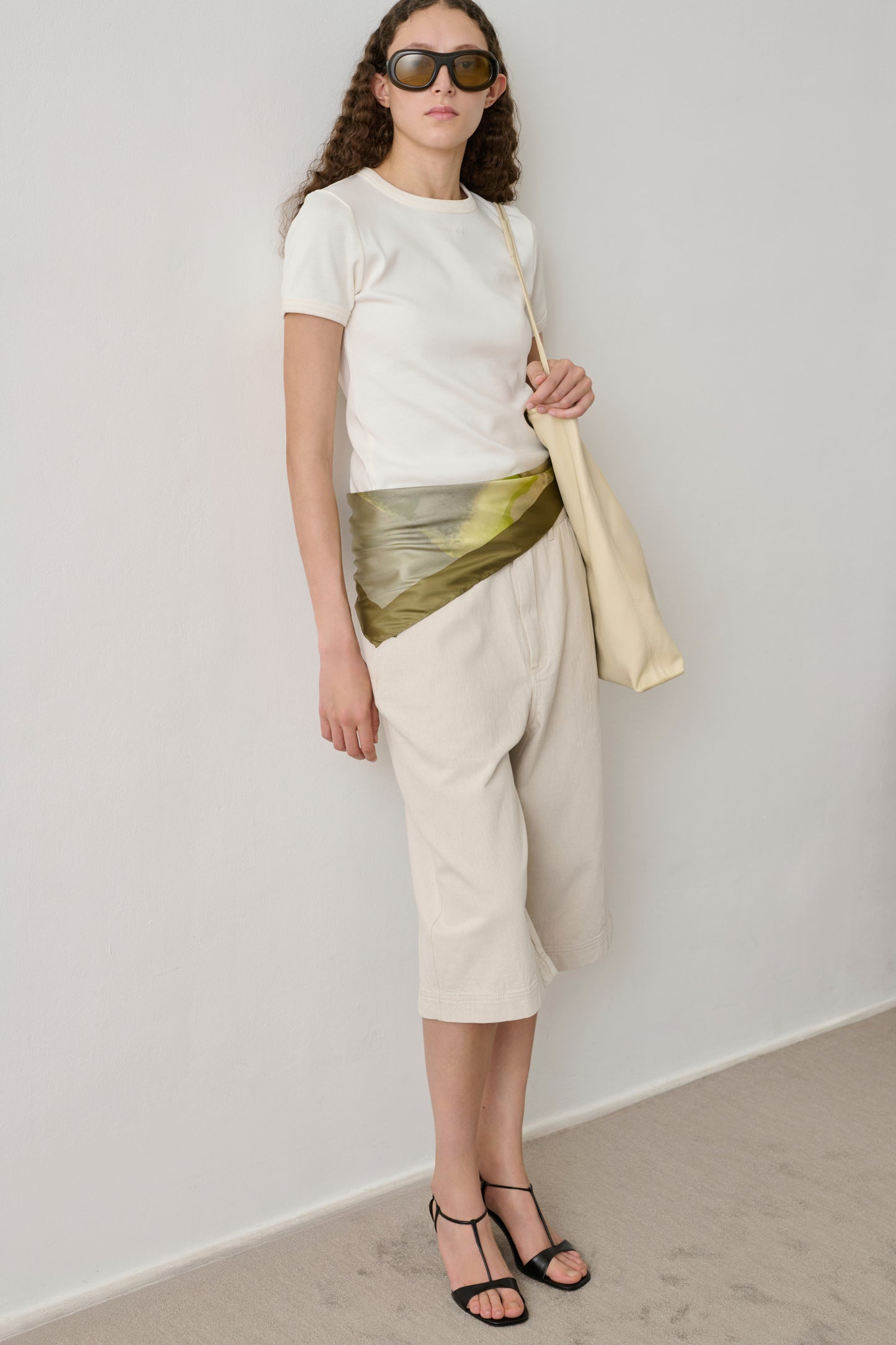 Francis Bermuda Shorts - Stone White - Cotton - Women