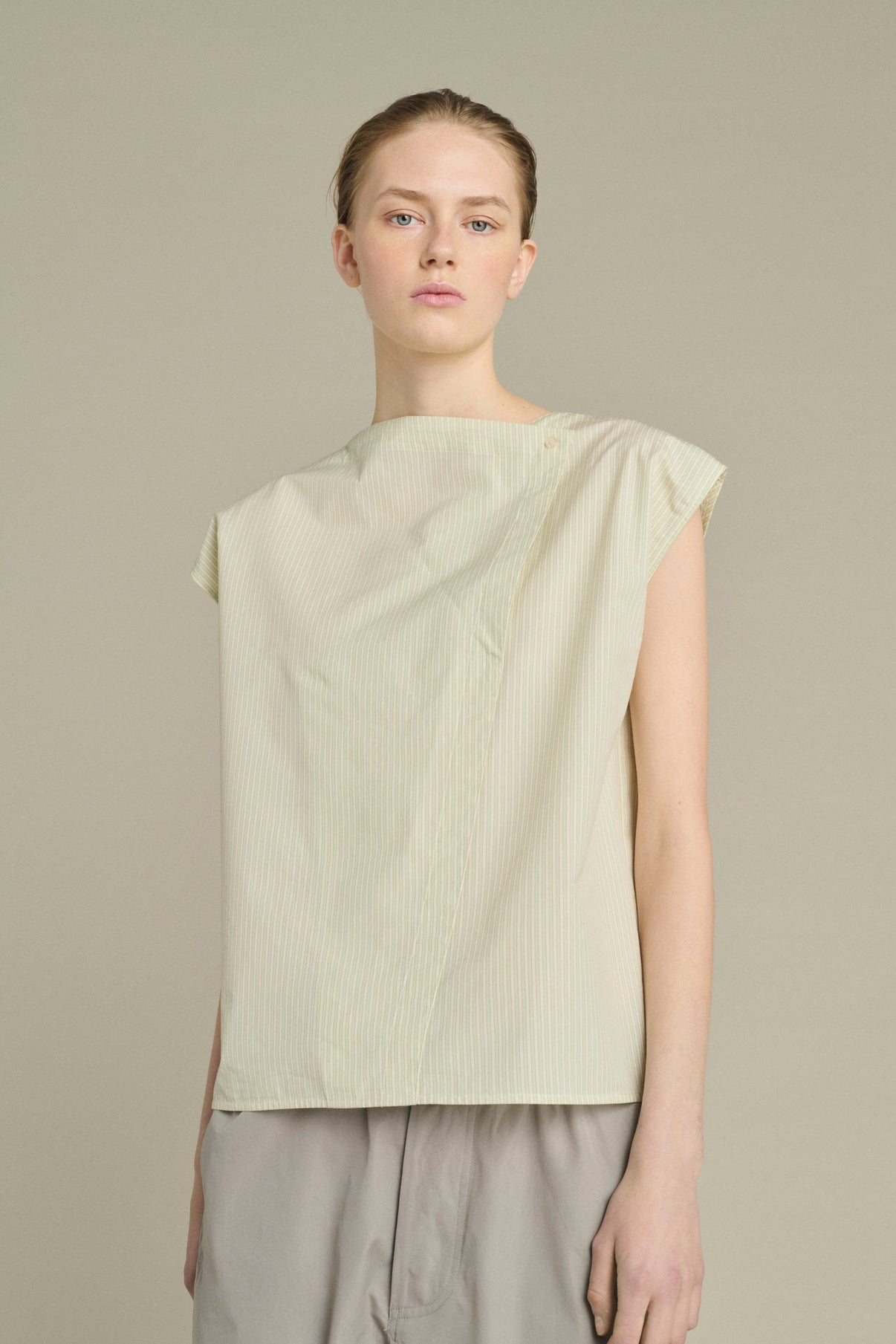 Blouse Lorena - Green/Ecru - Cotton - Women vue 1