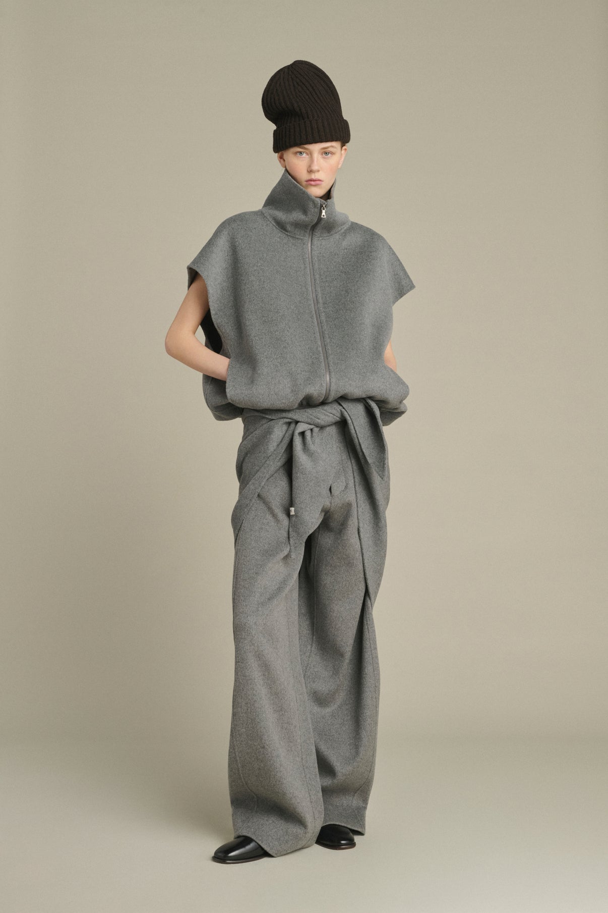 Juno Jacket - Light Grey Double-Faced Wool Women - Soeur vue 5