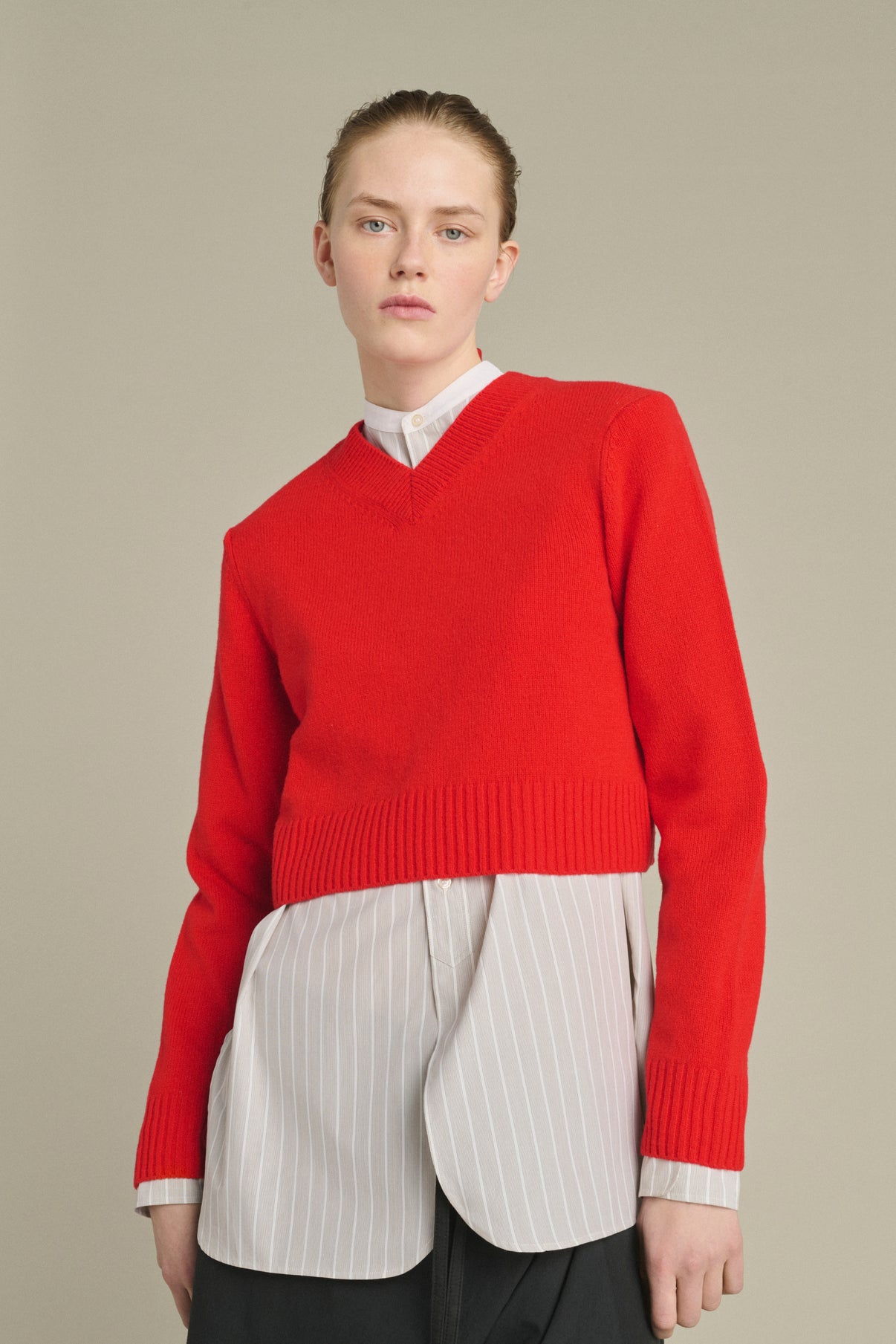 Lucile shirt - Hazelnut/Ecru - Cotton - Women vue 5
