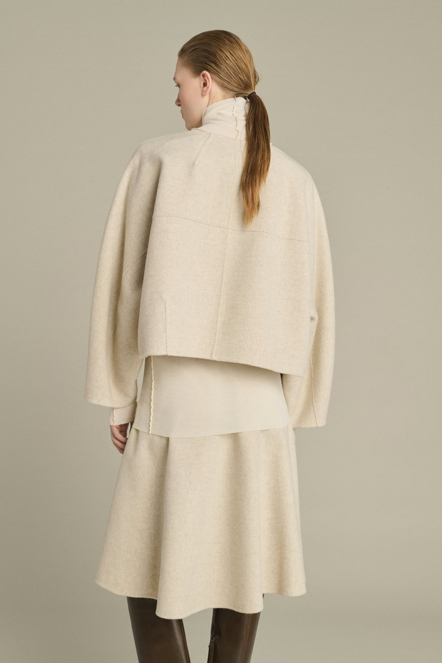 Pullover Hora - Ecru/Grey - Wool - Women