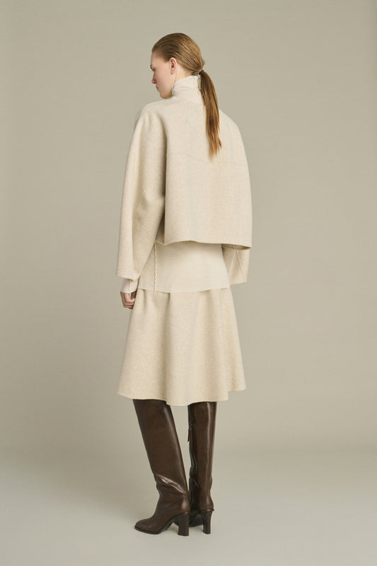 Pullover Hora - Ecru/Grey - Wool - Women