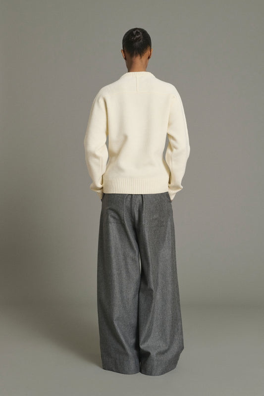 Pullover Jeremie - Ecru - Merino Wool - Women