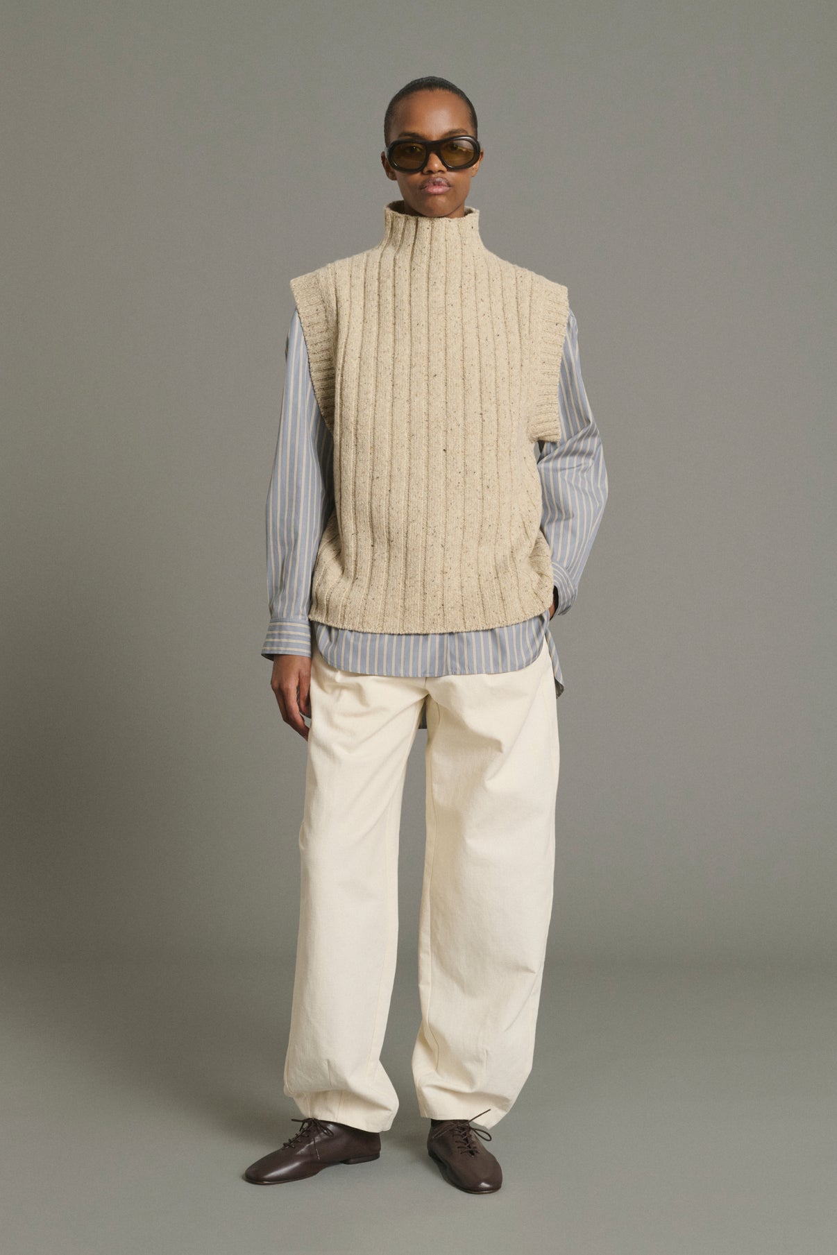 Pullover Jethro - Light Beige - Wool - Women vue 1