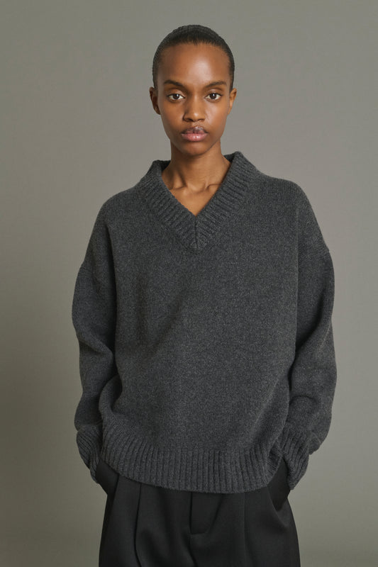 Pullover Julie - Anthracite Grey - Merino Wool - Women