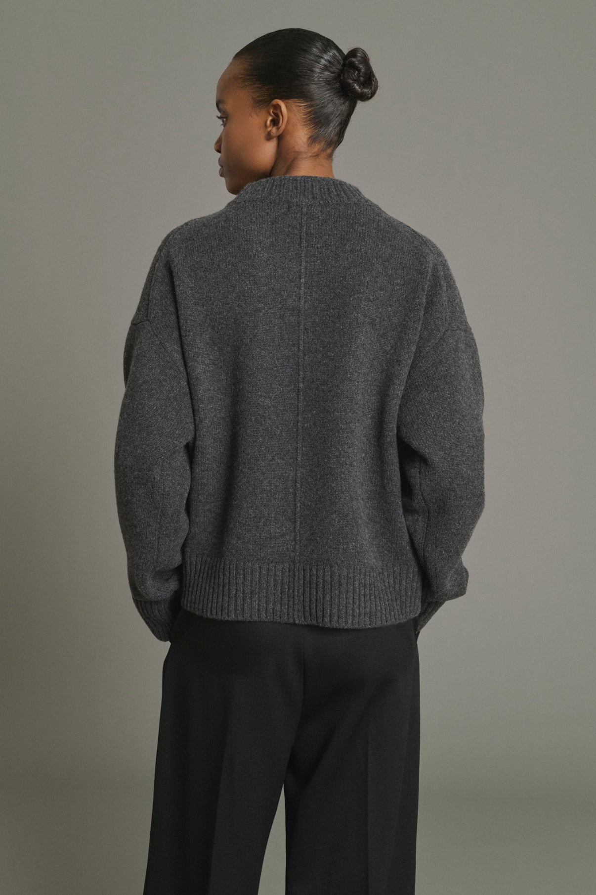Pullover Julie - Anthracite Grey - Merino Wool - Women vue 4
