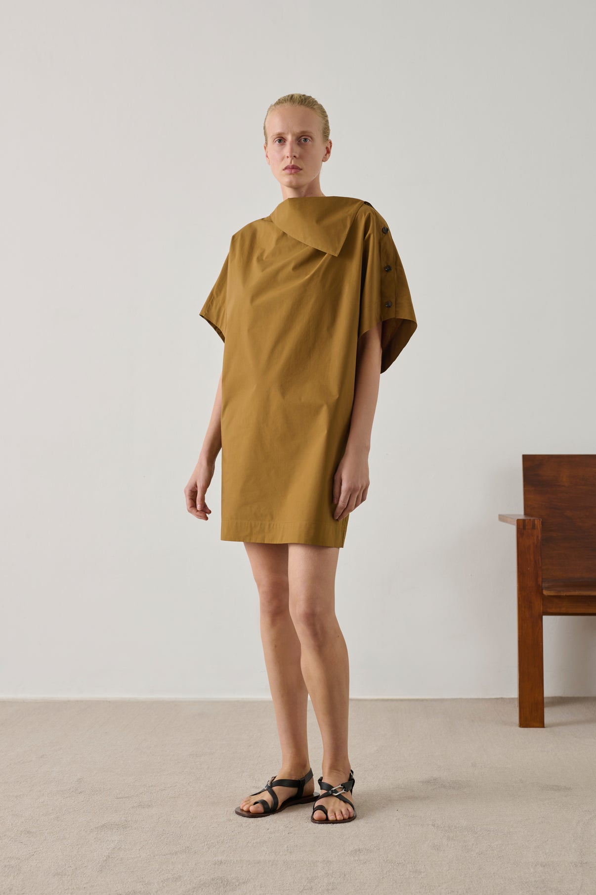 Hattie dress - Caramel - Cotton - Women vue 1
