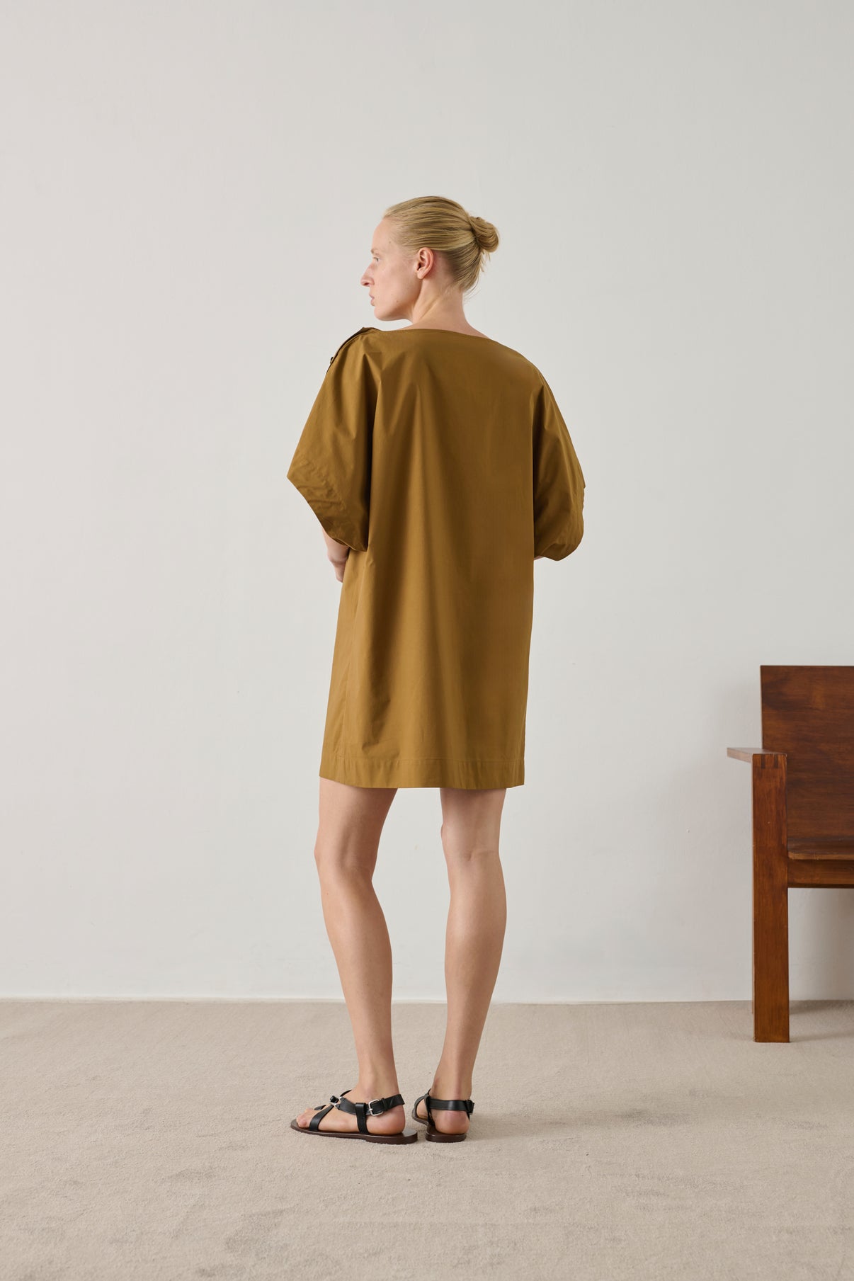 Hattie dress - Caramel - Cotton - Women vue 3