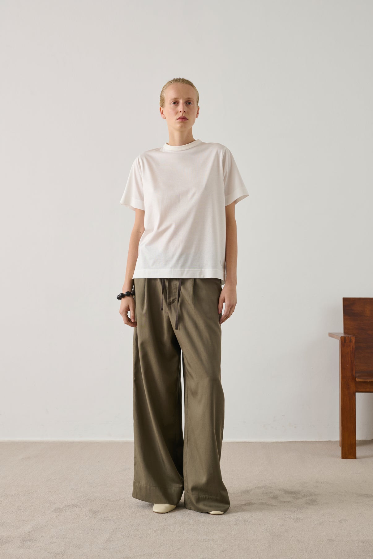 T-shirt Basic - White - Cotton - Women vue 5
