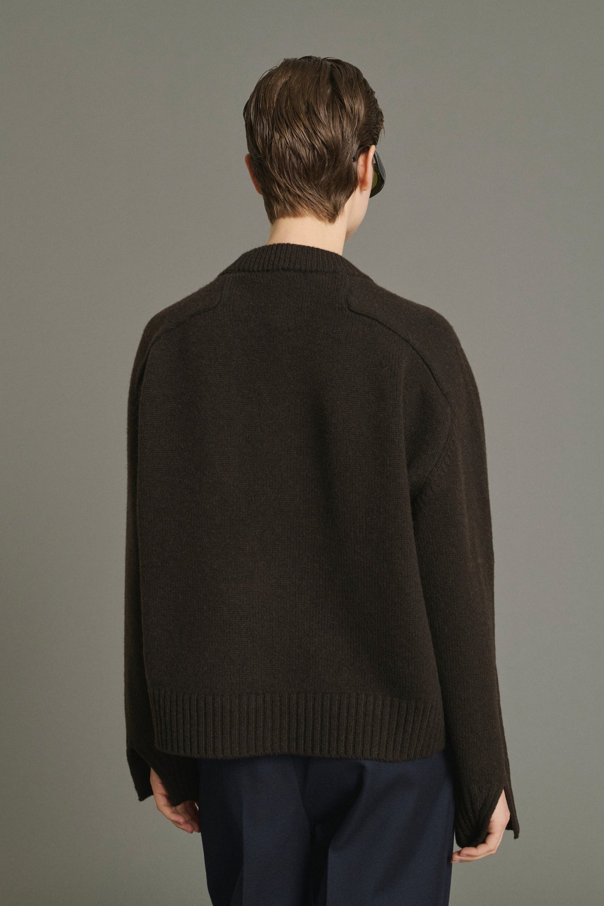 Pullover Will - Chocolate - Merino Wool - Women vue 4