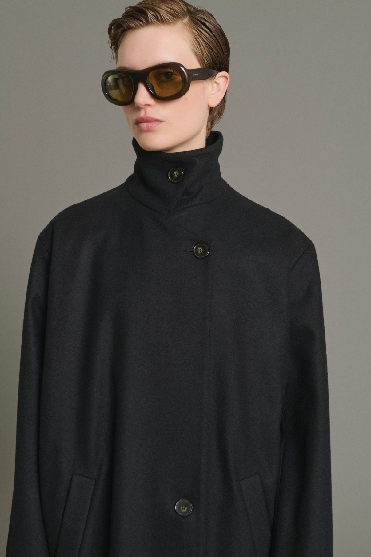 Coat Germain - Black - Wool - Women vue 3