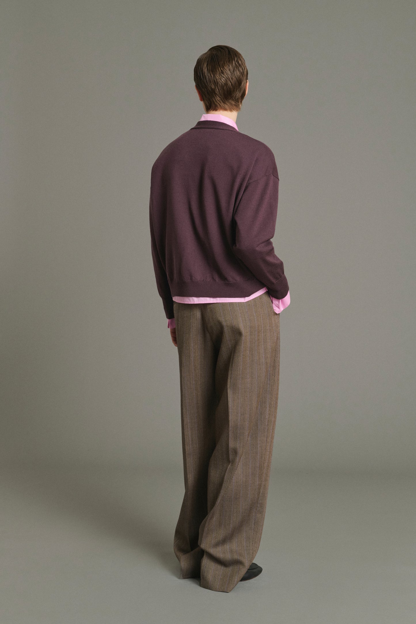 Cardigan Idem - Fig - Merino Wool - Women