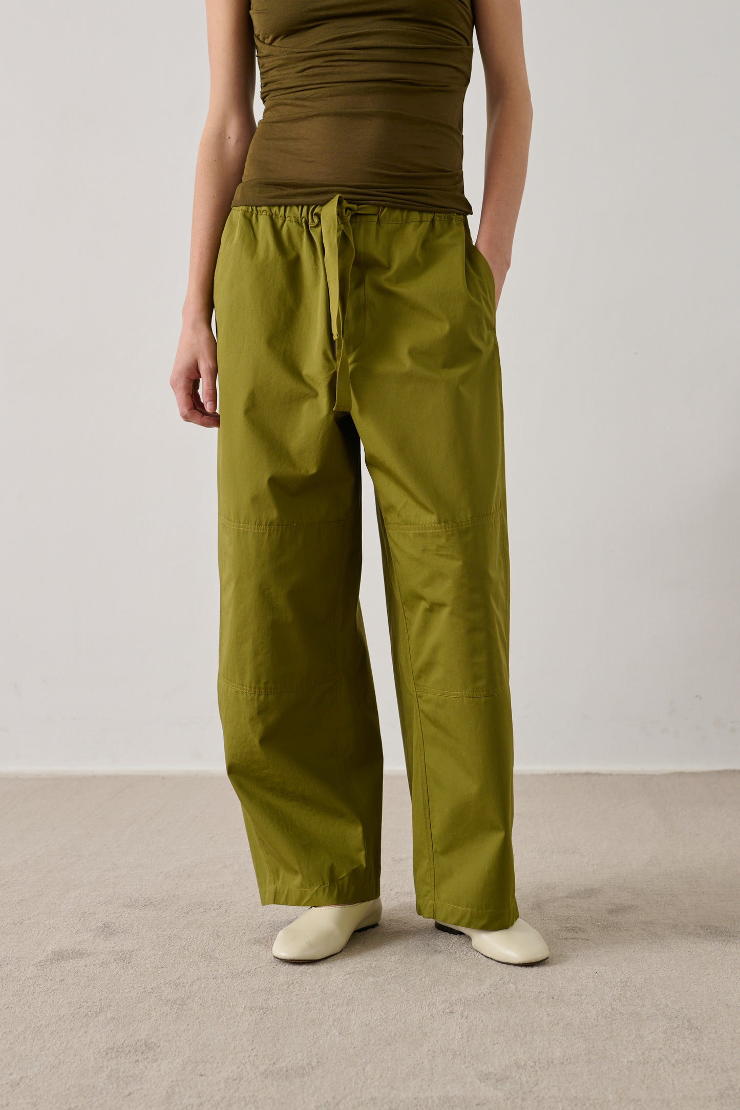 Pantalon Hikari - Vert Olive - Coton - Femme