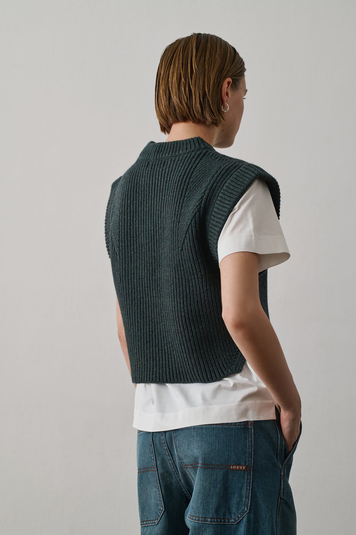 Pull Alky - Vert Forêt - Laine - Femme vue 4