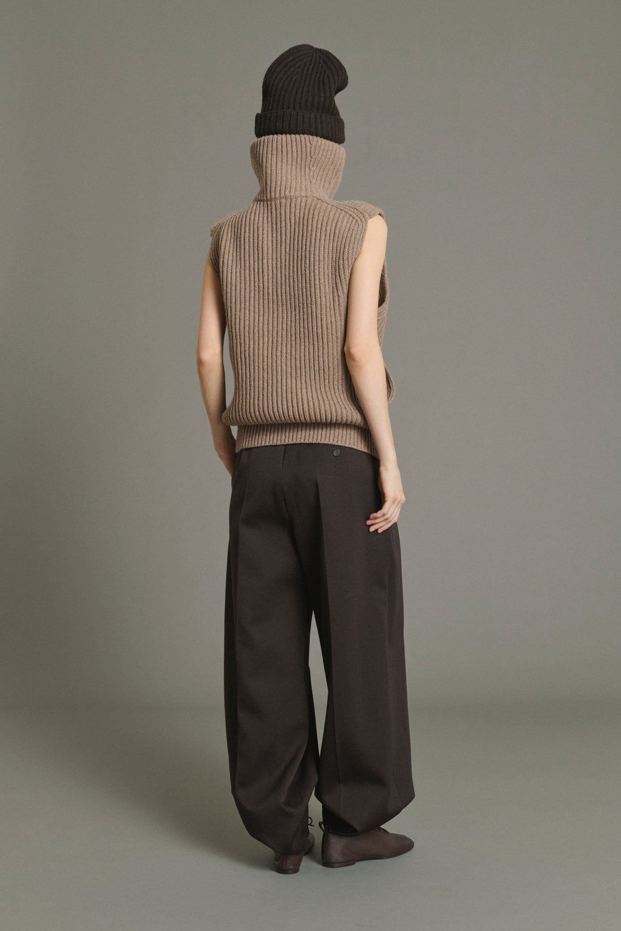 Jacket Kristen - Beige Chiné - Merino Wool - Women vue 4