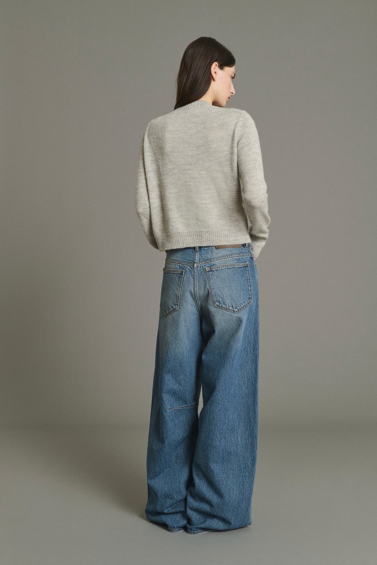 Griffith Cardigan - Light Grey Marl - Wool - Women vue 2