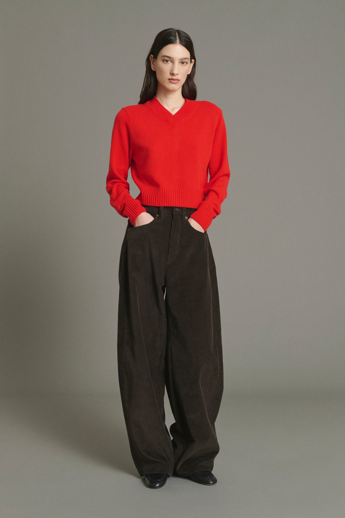 Pullover Jonas - Red - Merino Wool - Women vue 1