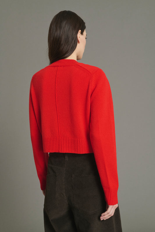 Pullover Jonas - Red - Merino Wool - Women